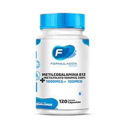 Metilcobalamina B12 1000mcg 414% + Metilfolato 1000mcg 250% 120 Cápsulas