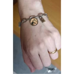 Pulseira Cadeia de Consagração Nossa Senhora Perpétuo Socorro - Aço Inox Unissex
