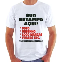 Camisa Personalizada Uniforme Blusa com Foto Frase