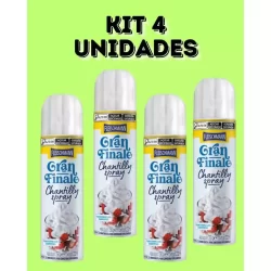 KIT 4 Chantilly Spray Pronto para uso 250g Gran Finale