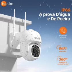 Basike Câmera de vigilância WiFi Yoosee remoto com voz hd visão noturna 360 rotação