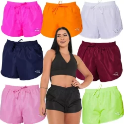 Kit com 2 shortinho tactel feminino shorts Academia Moda saida Praia Oferta Relampago