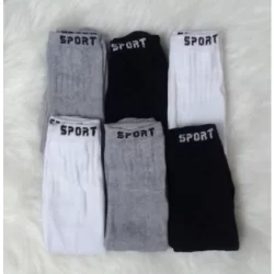 Kit 24 Pares Meia Adulto Masculina Feminina Esportiva Cano Alto Algodão