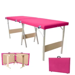 Maca dobrável portátil  PINK Premium - Estética/Massagem/Cílios/Tatuagem 230kg - ART PUFF DO BRASIL