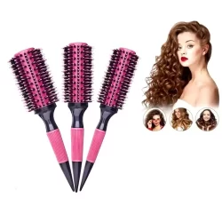 Kit 3 Escovas Profissionais De Cabelo Cerdas Javali e Nylon