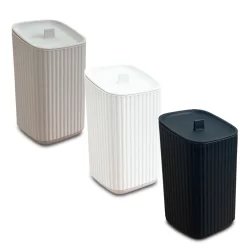 Porta Algodão Cotonete De Plástico Com Tampa Minimalista Banheiro Lavabo Usual Utilidades