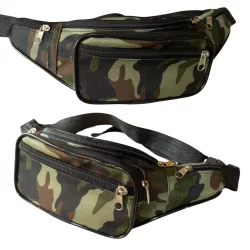 Pochete Bag Motoqueiro Camuflada Ajustável Grande Feminina Masculina