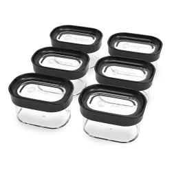 KIT 6 Potes *QUALIDADE* Para armazenamento de alimentos de 150ml Hermético com vedação