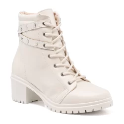 Coturno Feminino Bota Cano Curto Tiras Cruzadas Salto Baixo Sola Tratorada Leve Confortável Inverno