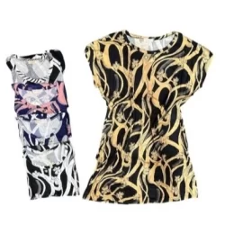 Vestido Estampado Feminino Manga Curta Plus Size com Bolso G/G2/G3/G4