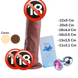 Pênis de Borracha Grosso Gigante Dildo Consolo Macio Vários Tamanhos Pinto Grosso