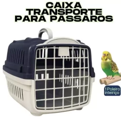 Transporte com Poleiro Inteiro  para Calopsita e Periquitos Agapornis e outros pássaros