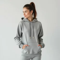 blusa de frio moletom feminina lisa minimalista canguru