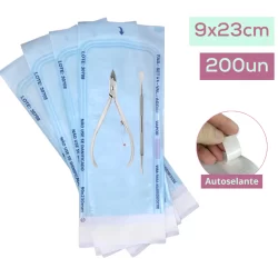 Saquinhos Para Colocar Alicates Esterilizados Manicure 9x23 estufa forninho esterilização