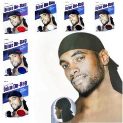 Dureg Bandana Faixa Durag Waves Touca Afro Colorido Preto e Branco