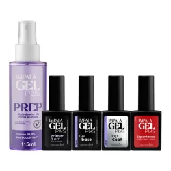Kit Blindagem + Esmalte Em Gel Impala Gel Plus - Escolha Sua Cor