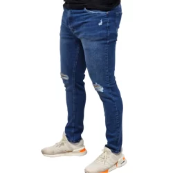 Calça Masculina Jeans Skinny Premium Lycra Elastano Super Justa Rasgada Promoção