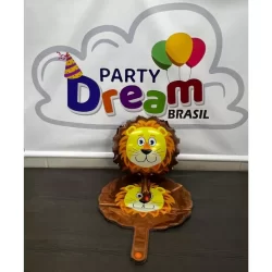 Kit Balão Metalizado Leão 40cm Festa Decoracao aniversario enfeite surpresa safari fazendinha