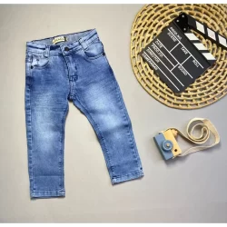 CALÇA JEANS MENINO BEBÊ LAVAGEM CLARA