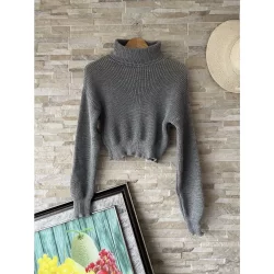 Blusa De Frio Cacharrel Feminina Gola Alta Trico Sueter