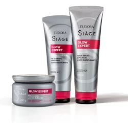 KIT SIAGE EUDORA GLOW EXPERT CONDICIONADOR 200ML+ SHAMPOO 250ML+ MASCARA 250G
