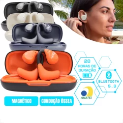 Fone Ouvido Esportivo TWS500 Condução Óssea Bluetooth Sem Fio Auricular Earbuds ows IPX4 ANATEL