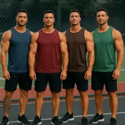 Kit 4 Regatas Masculinas Dry Fit Academia