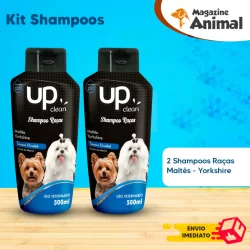 Kit Shampoo para Cachorro Raças Maltês - Yorkshire 500ml 2 UNIDADES