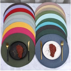 Kit 4 ou 6 Jogo Americano Souplast Redondo Jantar Mesa Posta Cozinha 38cm
