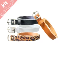 Kit 4 Cintos Feminino da Moda Fivela Básica Prata Entrega Rapida - Elicelia
