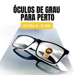 Óculos Grau Emborrachado Leitura Descanso Branco +0.50 Ate +5.00