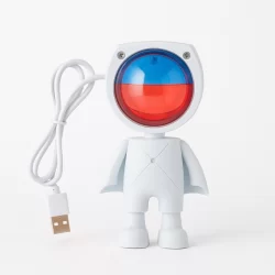 Luminária Robô Projetor De Led Usb Astronauta Rotação 360° Setup Decoração
