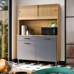 Armário De Cozinha Grazi Compacta Com 4 Portas E 1 Gaveta