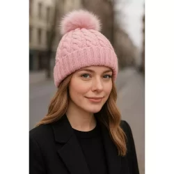 Touca Pompom Quentinha Forrada Frio Fofinha Colorida Quentinha