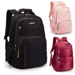 Senhoras mochila estudante escola saco impermeável pode caber portátil conveniente para viajar