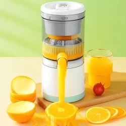 Espremedor Portátil Elétrico Premium Turbo 400ml 45W Branco Bivolt Cores
