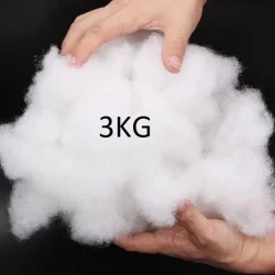 3kg Enchimento Fibra de Silicone Siliconada Antialérgica Artesanato Almofadas