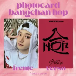 Photocard fanmade bangchan stray kids hop frente e verso/apenas verso