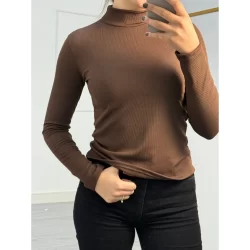 Blusa de frio Cacharrel Gola alta manga longa peluciada