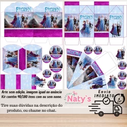 KIT COM 90/180 ITENS TEMA: FROZEN (2) LEMBRANCINHAS COM/SEM NOME - Envio 24H