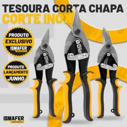Tesoura Alicate Para Cortar Chapa Corte Direito/Esquerdo/Reto/Reto Longo The Black Tools