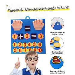 Brinquedos matemáticos 30x30cm acessórios infantis feltro números de dedos placa de feltro conjunto de histórias para