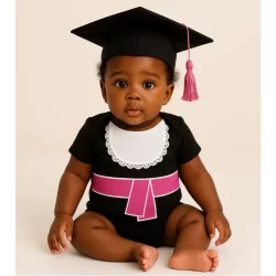 Kit Body bebê + Capelo Tema Formatura Mesversario Menino e Menina
