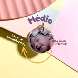 PINGENTE AFETO MÉDIO - Personalizado com Foto em Resina