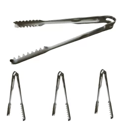 4 Pegador de alimentos 15cm utensílio de cozinha multiuso inox salada churrasco gelo macarrão massas