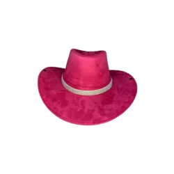 Chapeu Cowboy Pink Ana Castela Feminina Boiadeira Com Faixa Brilho Exclusivo Rodeio Vaqueira