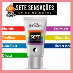Gel Hot Flowers Lubrificante Anal 7 sensacoes Sex Shop