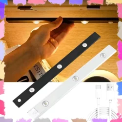 Smart Luminária Inteligente Ultra LED Com 20/50/60cm 3 Módulos De Luz Emissor De Luz Sensor Fio E Recarregável USB