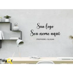 Adesivo de Parede Personalizado - Sua logo - Seu nome