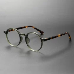 Moldura De Vidros Redondos De Moda Acetato Homens Mulheres Vintage Óptico Retro